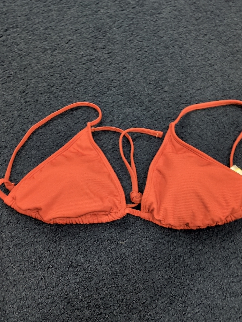 Shade & Shore Women's Rust Triangle Bikini Top Large NWOT